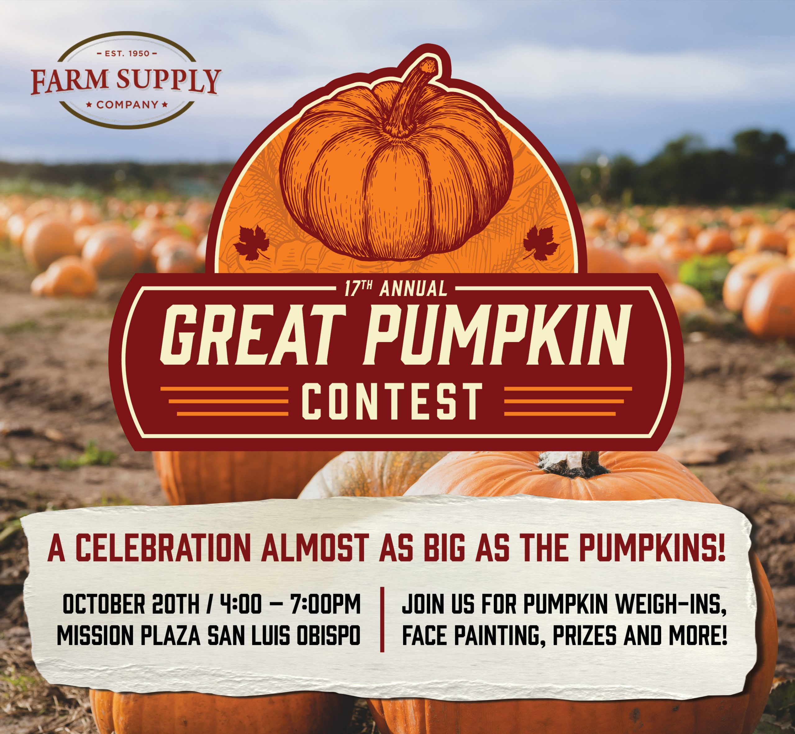 17th Annual Great Pumpkin Contest - Farm Supply